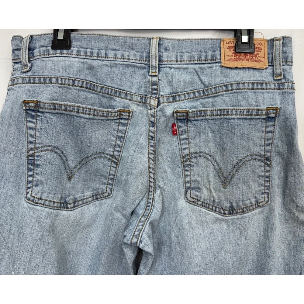 Levi's 550‎ Relaxed Bootcut Jeans Women's 10M Vintage Y2K Heavy Grunge Stained